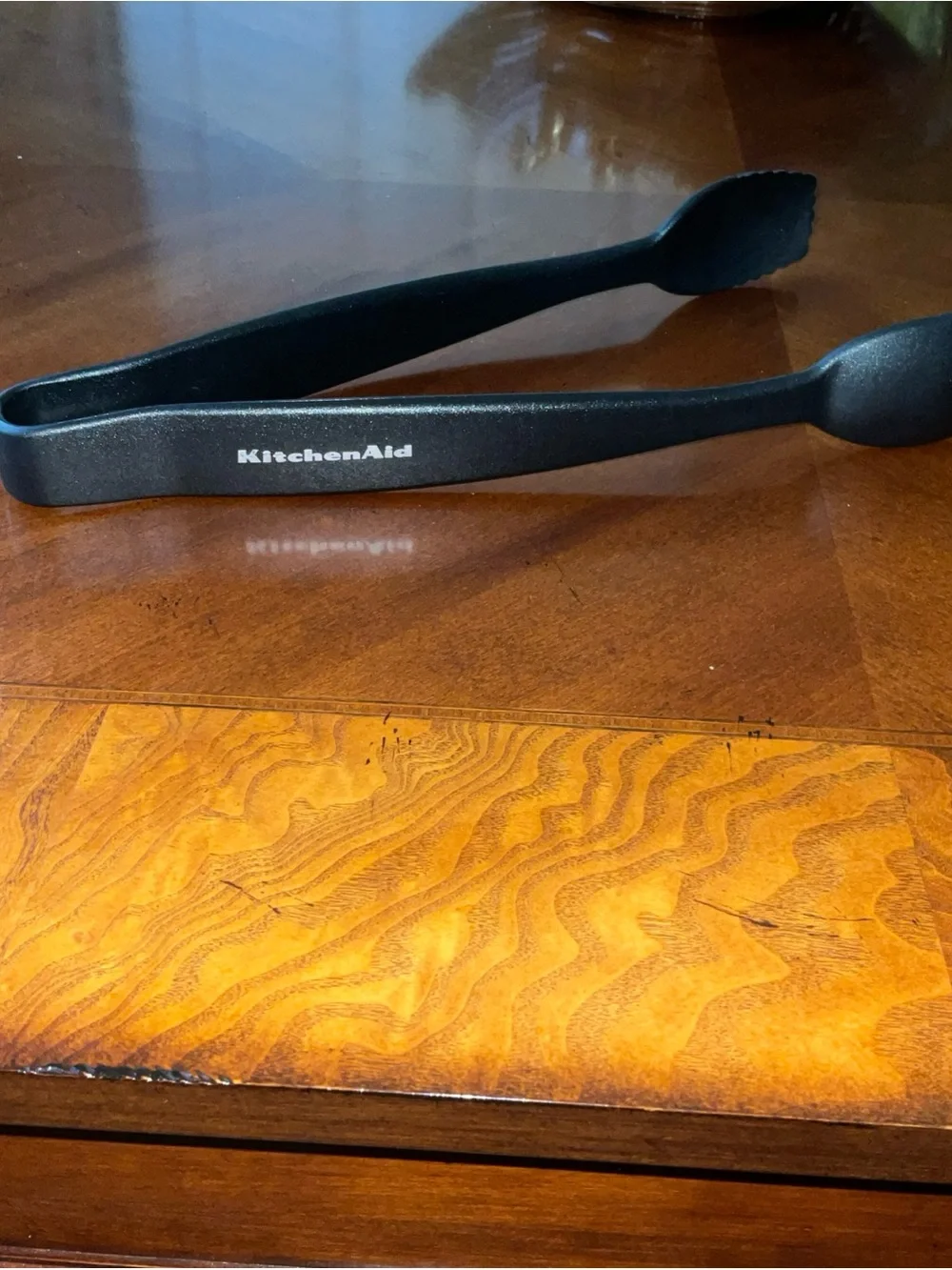 KitchenAid Cooking Salad ServingTongs Heat Resistant Black Nylon long handle